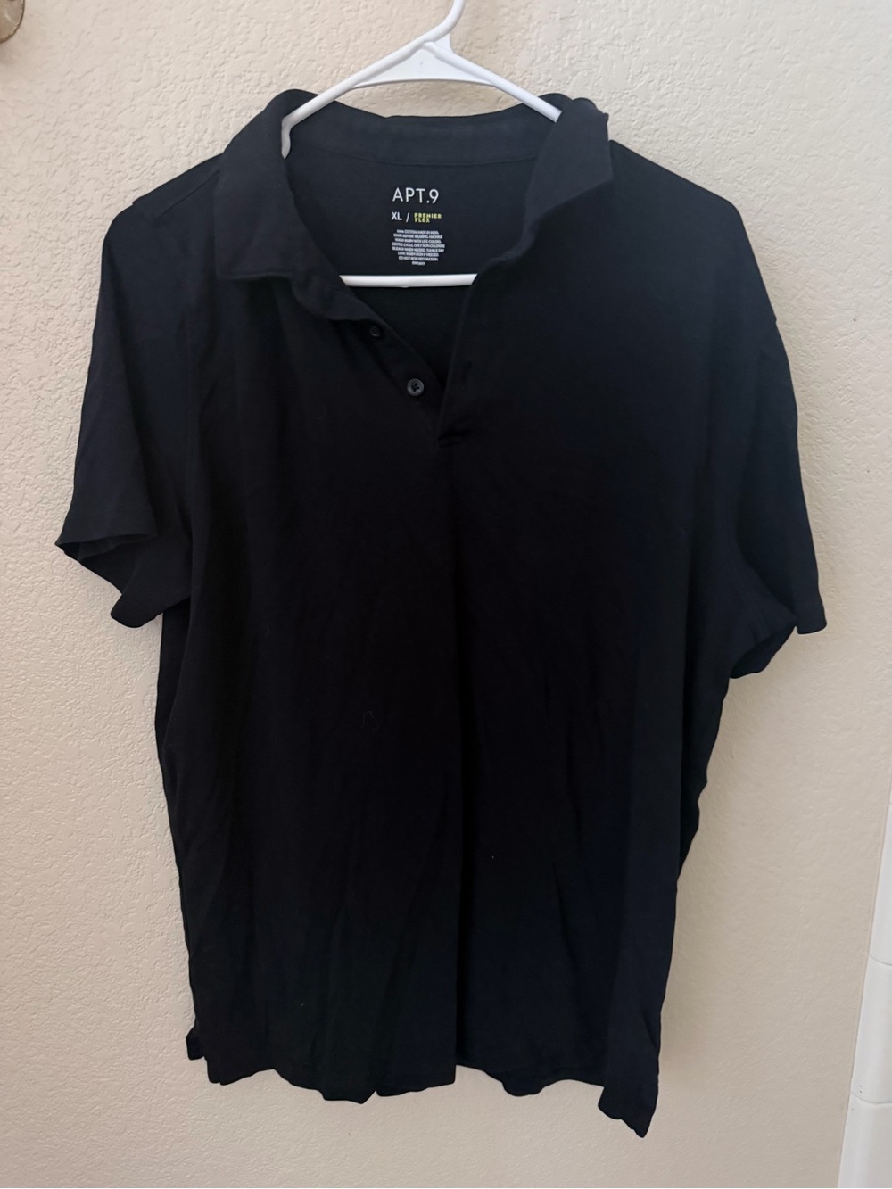 Apt. 9 Black Short Sleeve Polo